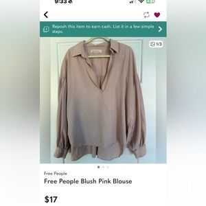 Free People Dusty Rose Blouse